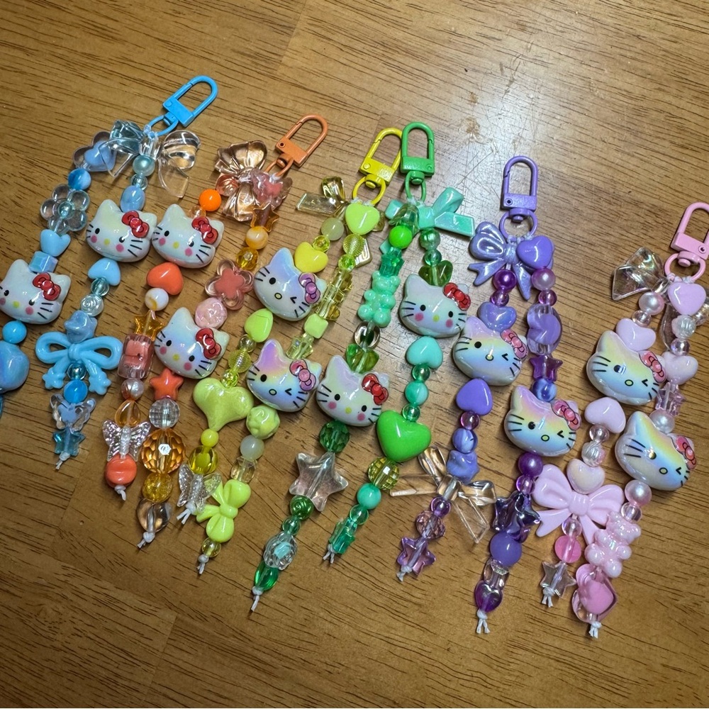 Handmade Hello Kitty bag charms key chain